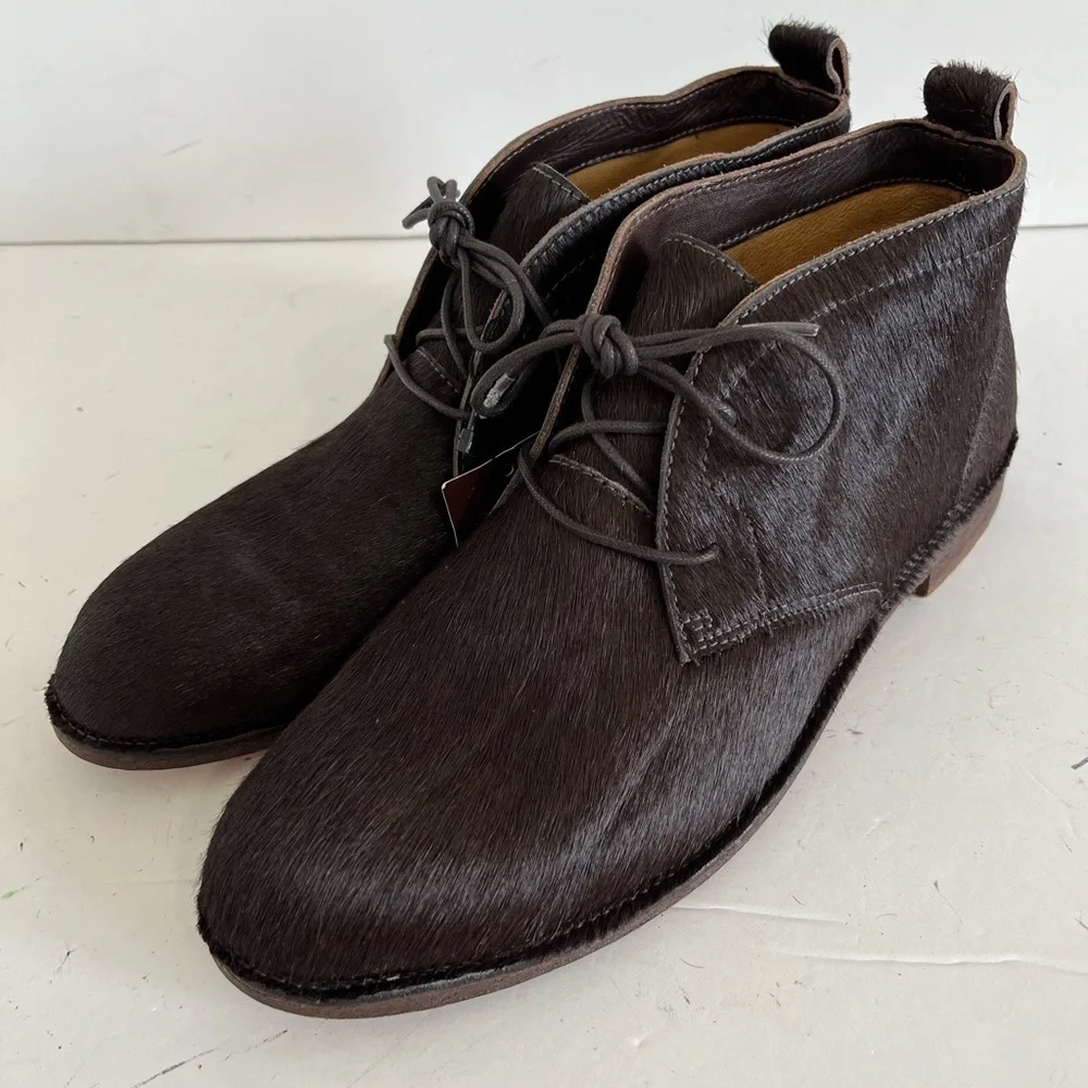 Trask Addy Chukka Calf Hair Leather Boots Brown Size 8.5 M